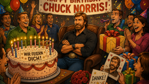Chuck Norris feiert nicht seinen Geburtstag... sein Geburtstag feiert ihn