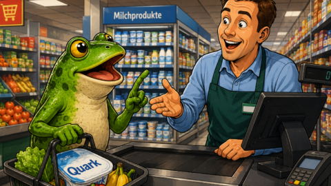 Kommt ein Frosch in den Supermarkt