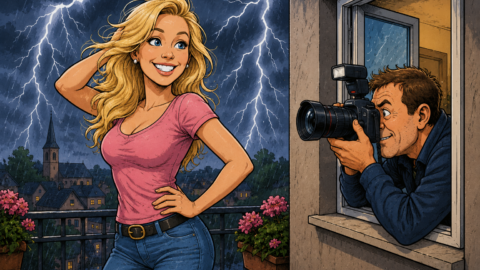 Warum lächeln Blondinen bei Gewitter?