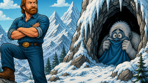 Der Yeti hat mal Chuck Norris gesehen