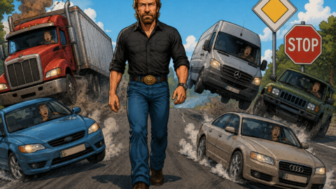 Chuck Norris hat immer Vorfahrt