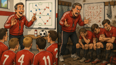 Was sagt der Trainer nach dem Spiel?