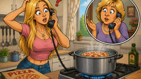 Eine Blondine will was Gutes kochen