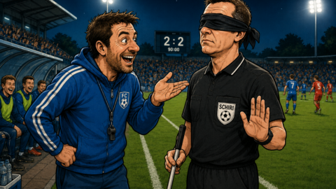 Sagt der Trainer zum Schiri: Tolles Spiel heute, schade, dass sie es nicht gesehen haben!