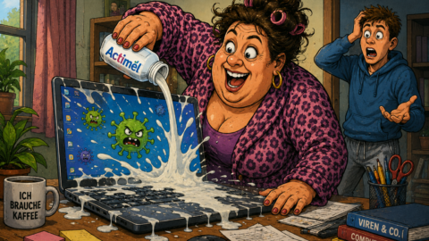 Deine Mutter schüttet Actimel