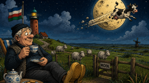 Warum sind die Ostfriesen noch vor den Amerikanern und den Russen die fortschrittlichsten Menschen? Sie waren bereits schon vor zehn Jahren hinter dem Mond!