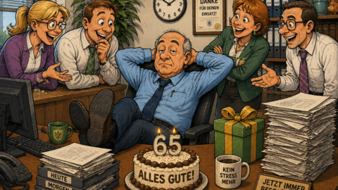Ein Beamter wird 65