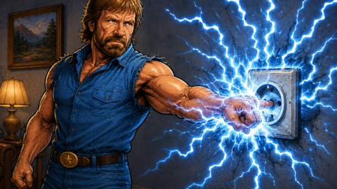 Wenn Chuck Norris in eine Steckdose fasst, dann bekommt der Strom einen Schlag.