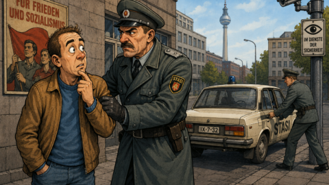 Stasi-Beamter auf der Straße