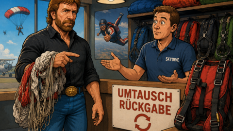 Chuck Norris ist Fallschirmspringen gegangen