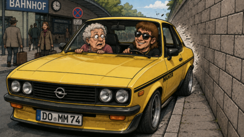 Ein Manta-Fahrer holt seine Oma