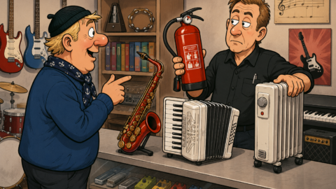 Ein Ostfriese geht in einen Musikladen