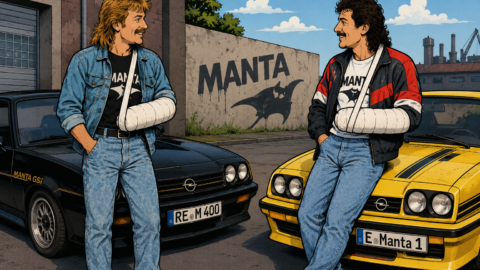 Zwei Mantafahrer treffen sich