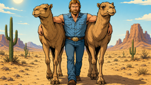 Chuck Norris durchquert die Wüste