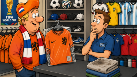Ein Holländer geht in ein Sportgeschäft