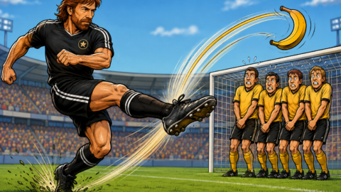 Wenn Chuck Norris Fußball spielt
