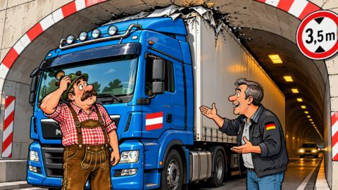 Ein Österreicher fährt mit