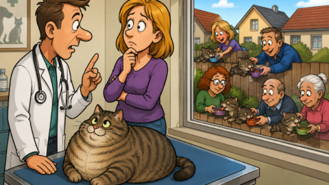 Der Tierarzt sagt zur Katzenbesitzerin