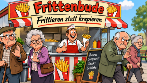 Ich wollte eine Frittenbude mit Rentnern aufmachen, aber der Slogan "Frittieren statt krepieren" kam nicht so gut an.