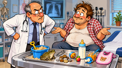 Der Arzt rügt den Patienten