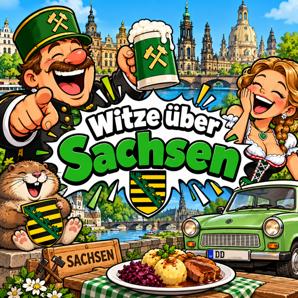 Fröhliche Sachsen-Witze in Dresden