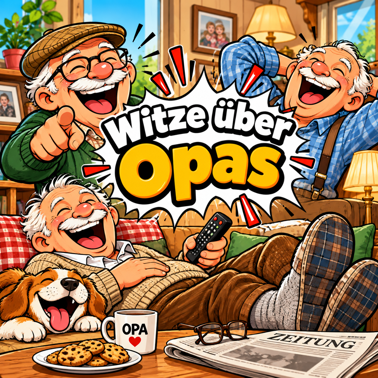 Die besten Witze über Opas und Omas! Entdecke lustige Opawitze, Omawitze und humorvolle Geschichten über Großeltern. Jetzt lachen!